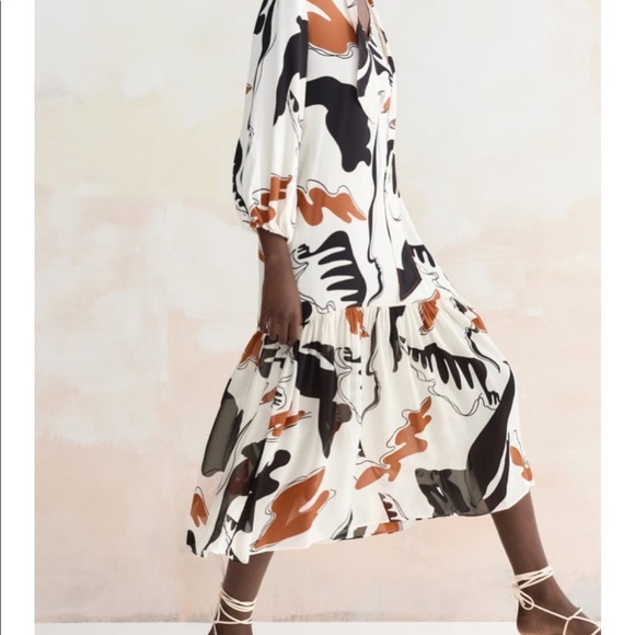 ZARA Printed Midi Dress BNWT - Picture 5 of 6